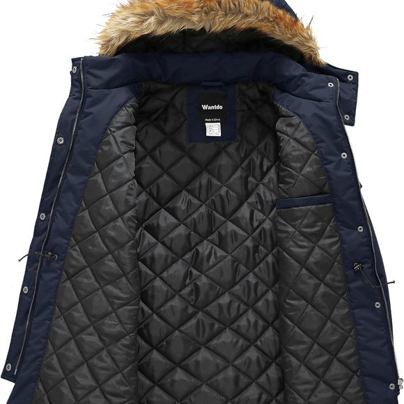 Women's Quilted Winter Coat Warm Puffer Jacket Thicken Parka with Removable Hood